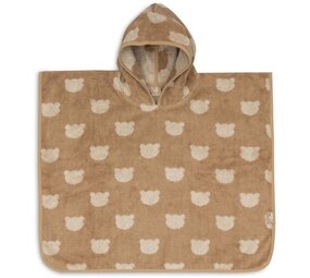 Jollein Jollein |  Badponcho Badstof Jacquard Teddy Bear Reversible