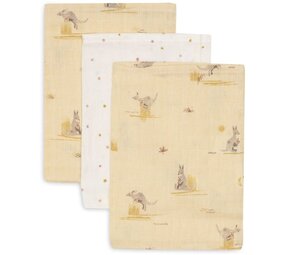 Jollein Jollein | Hydrofiel Monddoekje 31x31cm Kangaroots (3pack)