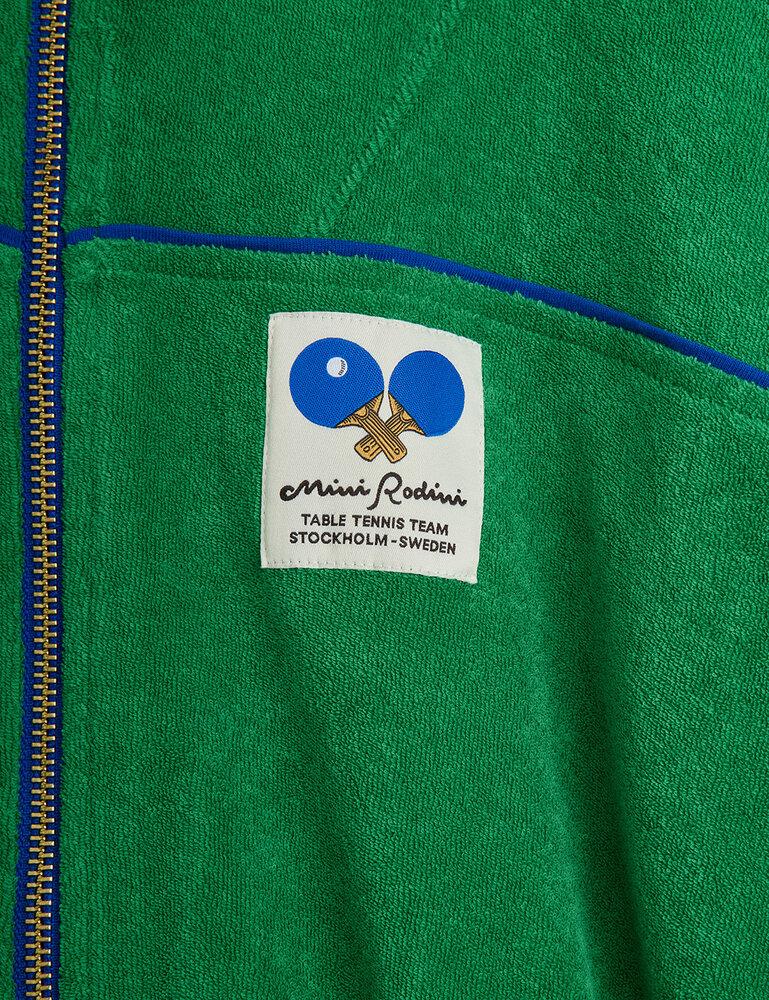 Mini Rodini Mini Rodini | Table tennis patch terry cardigan | Green