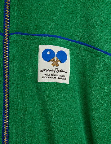 Mini Rodini Mini Rodini | Table tennis patch terry cardigan | Green