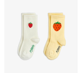 Mini Rodini Mini Rodini | Strawberry emb 2-pack socks | Multi