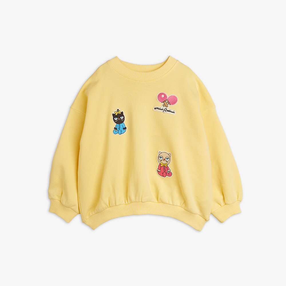 Mini Rodini Mini Rodini | Minibabies patches sweatshirt | Yellow