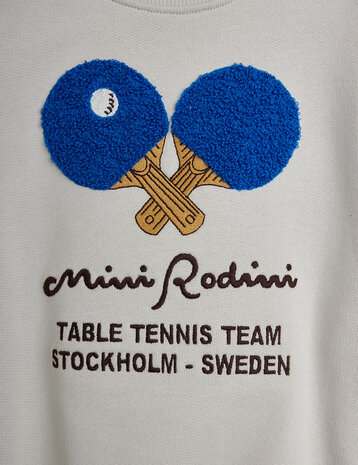 Mini Rodini Mini Rodini | Table tennis chenille sweatshirt | Grey