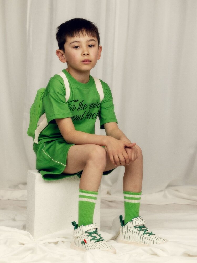 Mini Rodini Mini Rodini | Plain piping sweatshorts | Green