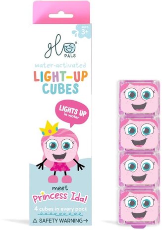 Glo pals Glo pals | Light up cubes 4 stuks | Princess Ida