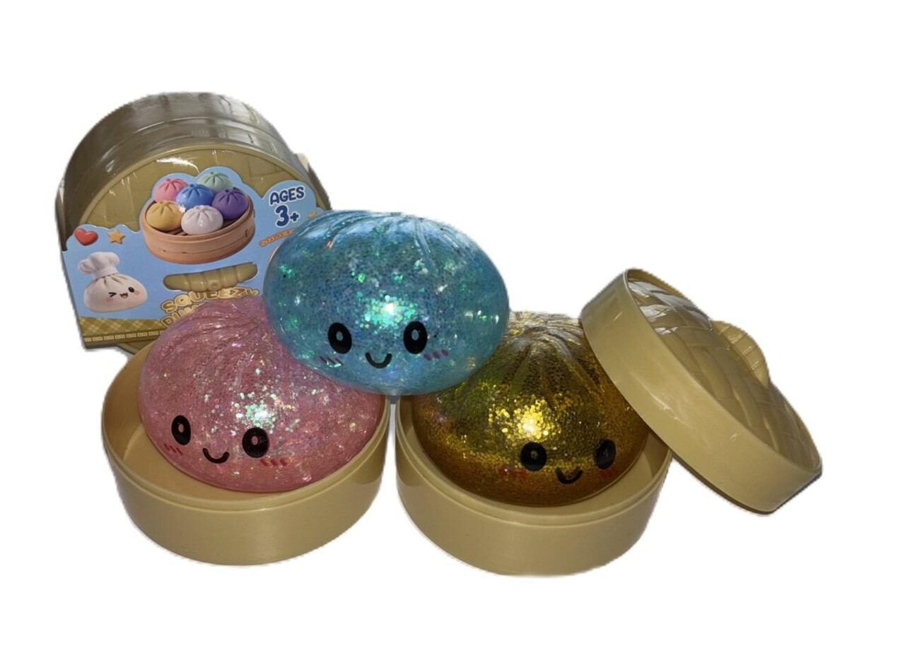 Dumpling squishy | glitter met licht
