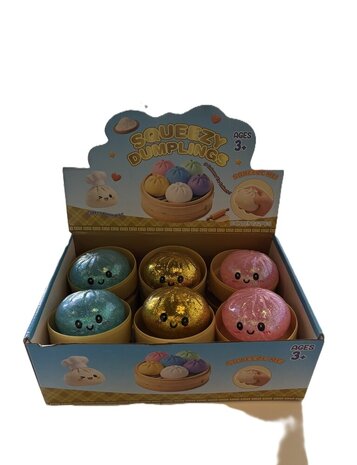 Dumpling squishy | glitter met licht