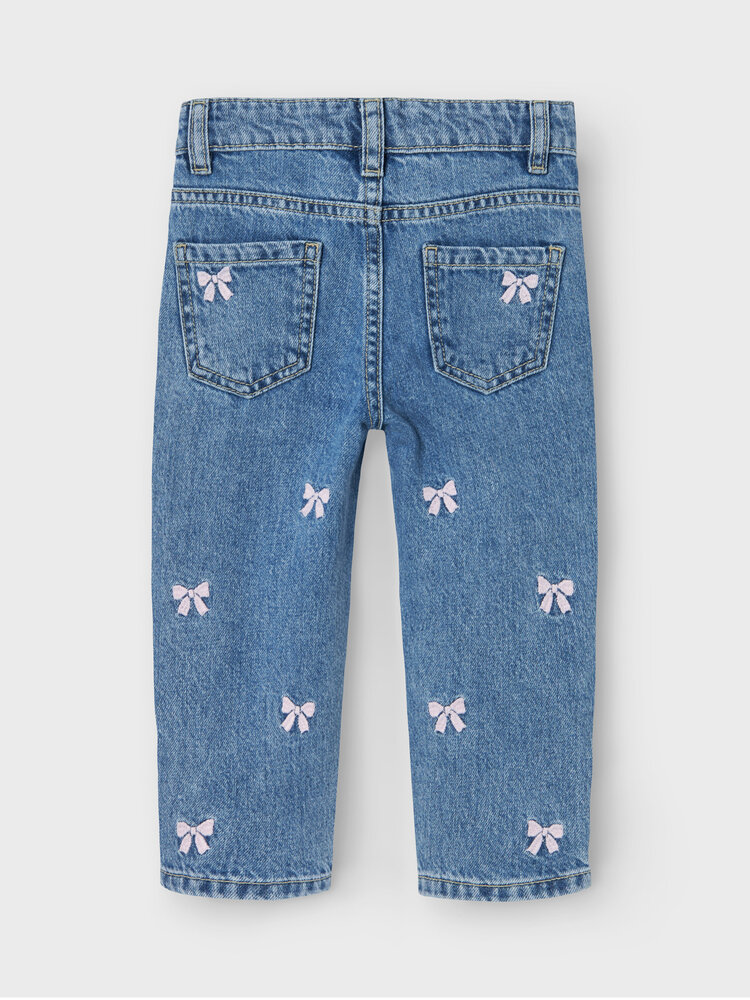 Name it | Nmfbella Mom Emb Jeans 3285-BE NOOS| Medium Blue Denim BOWS