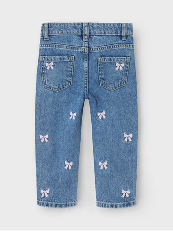 Name it | Nmfbella Mom Emb Jeans 3285-BE NOOS| Medium Blue Denim BOWS