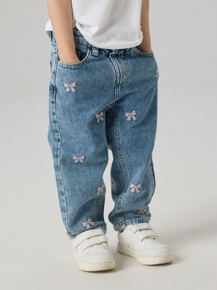 Name it | Nmfbella Mom Emb Jeans 3285-BE NOOS| Medium Blue Denim BOWS
