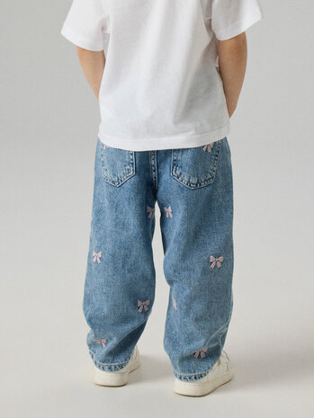 Name it | Nmfbella Mom Emb Jeans 3285-BE NOOS| Medium Blue Denim BOWS