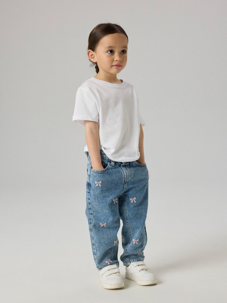 Name it | Nmfbella Mom Emb Jeans 3285-BE NOOS| Medium Blue Denim BOWS