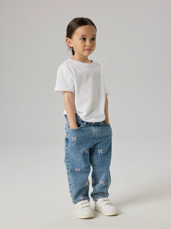 Name it | Nmfbella Mom Emb Jeans 3285-BE NOOS| Medium Blue Denim BOWS