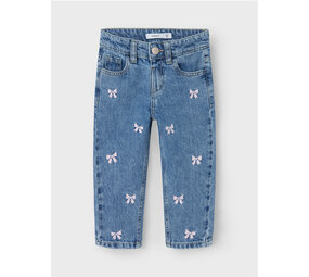 Name it | Nmfbella Mom Emb Jeans 3285-BE NOOS| Medium Blue Denim BOWS