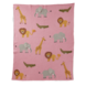 Rice Everyday Magic Rice | Klein Katoen Babydeken met Dieren | Roze
