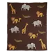 Rice Everyday Magic Rice | Klein Katoen Babydeken met Dieren | Bruin
