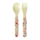Rice Everyday Magic Rice | Baby lepel en vork | Fun Fair Print | Roze
