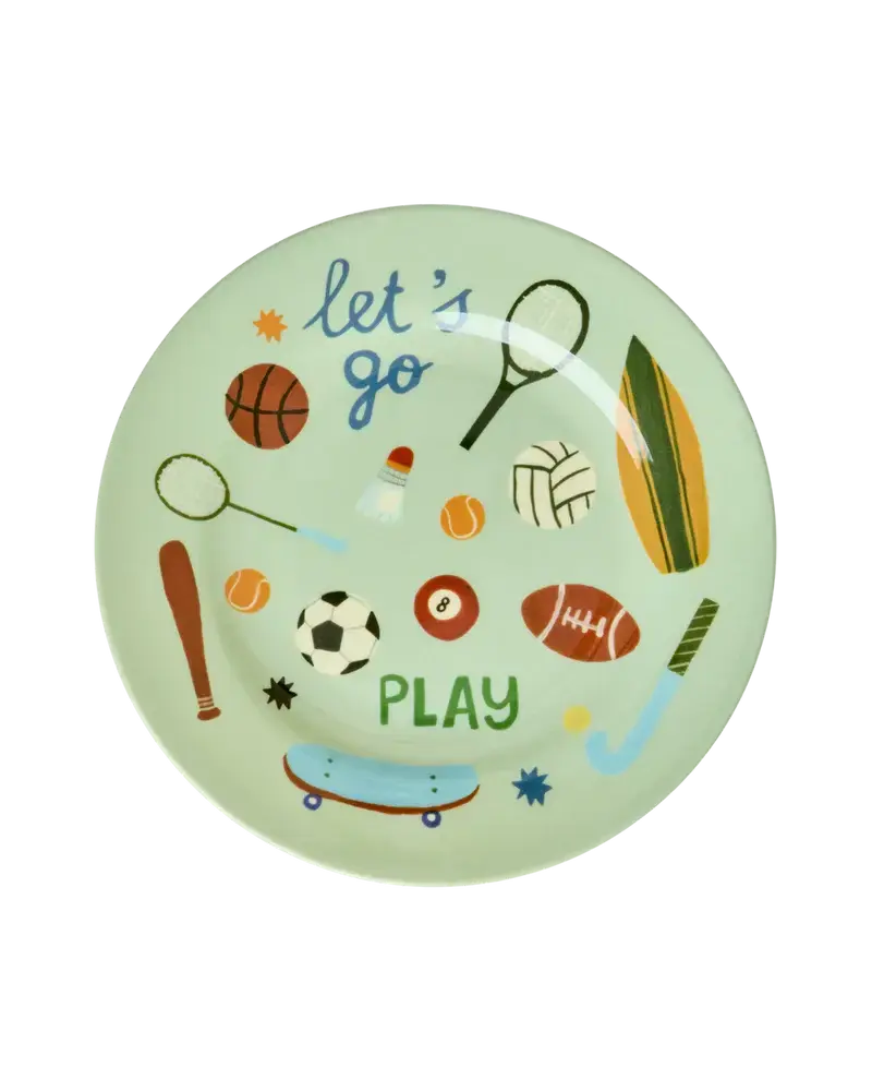 Rice Everyday Magic Rice | Rond Kinderbord | Zacht Groen | Sports Print