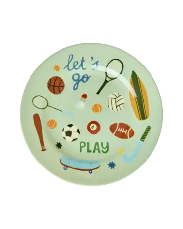 Rice Everyday Magic Rice | Rond Kinderbord | Zacht Groen | Sports Print