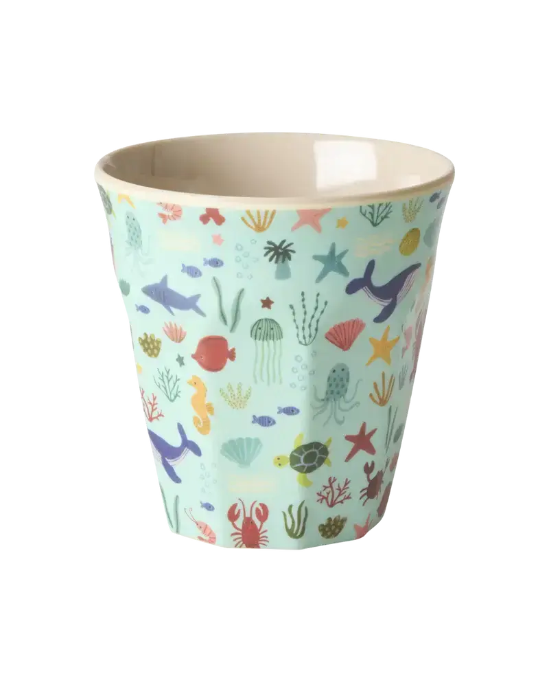 Rice Everyday Magic Rice | Melamine cup Blue Ocean print | Medium 250ml