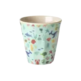 Rice Everyday Magic Rice | Melamine cup Blue Ocean print | Medium 250ml Rice Everyday Magic Rice | Melamine cup Blue Ocean print | Medium 250ml