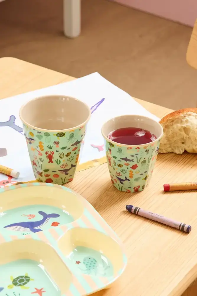 Rice Everyday Magic Rice | Melamine cup Blue Ocean print | Medium 250ml
