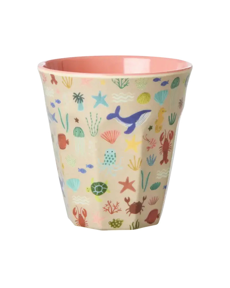 Rice Everyday Magic Rice | Melamine cup Koraal Ocean print | Medium 250ml