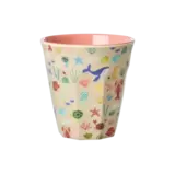 Rice Everyday Magic Rice | Melamine cup Koraal Ocean print | Medium 250ml Rice Everyday Magic Rice | Melamine cup Koraal Ocean print | Medium 250ml