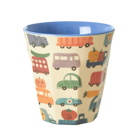 Rice Everyday Magic Rice | Melamine cup Happy Cars Blue print | Medium 250ml