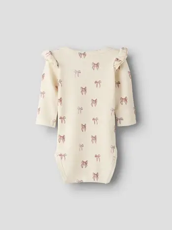 Lil ' Atelier Lil ' Atelier | NBFGAVO EKO LS SLIM BODY LIL NOOS | Turtledove BOW