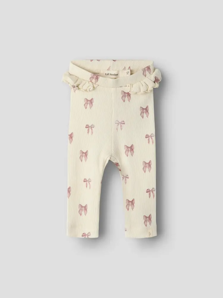 Lil ' Atelier Lil ' Atelier | NBFGAVO EFI SLIM LEGGING LIL NOOS | Turtledove BOW