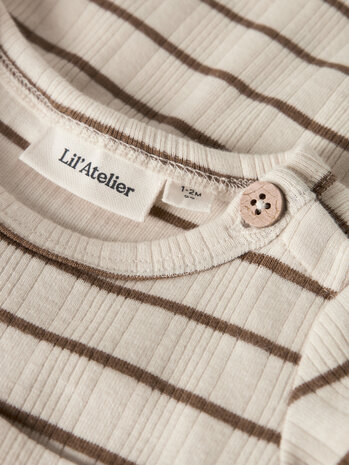 Lil ' Atelier Lil ' Atelier | NBMKABY LS SLIM BODY LIL | Turtledove KANGAROO