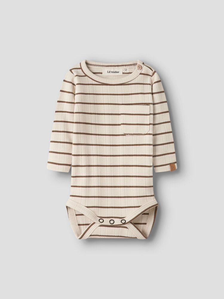 Lil ' Atelier Lil ' Atelier | NBMKABY LS SLIM BODY LIL | Turtledove KANGAROO