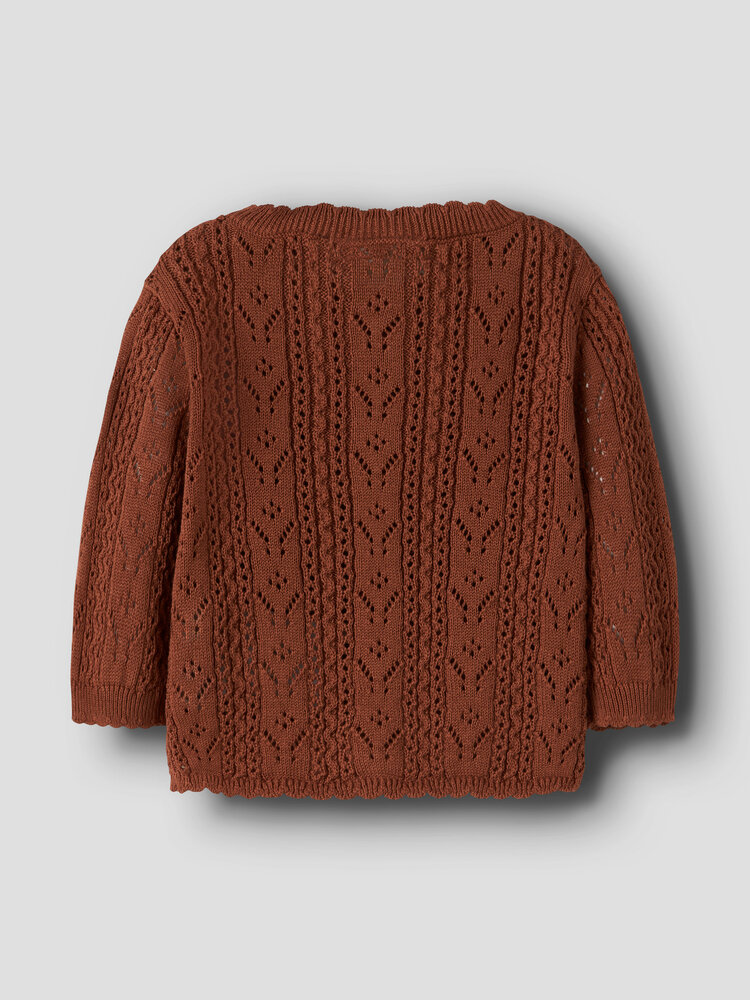 Lil ' Atelier Lil ' Atelier | NBFKAJSA KAS LS KNIT CARD LIL | Maple Syrup