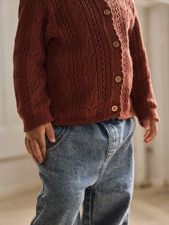 Lil ' Atelier Lil ' Atelier | NBFKAJSA KAS LS KNIT CARD LIL | Maple Syrup