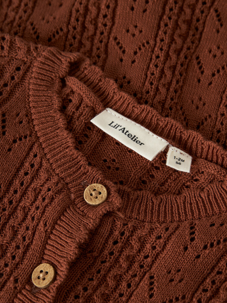 Lil ' Atelier Lil ' Atelier | NBFKAJSA KAS LS KNIT CARD LIL | Maple Syrup