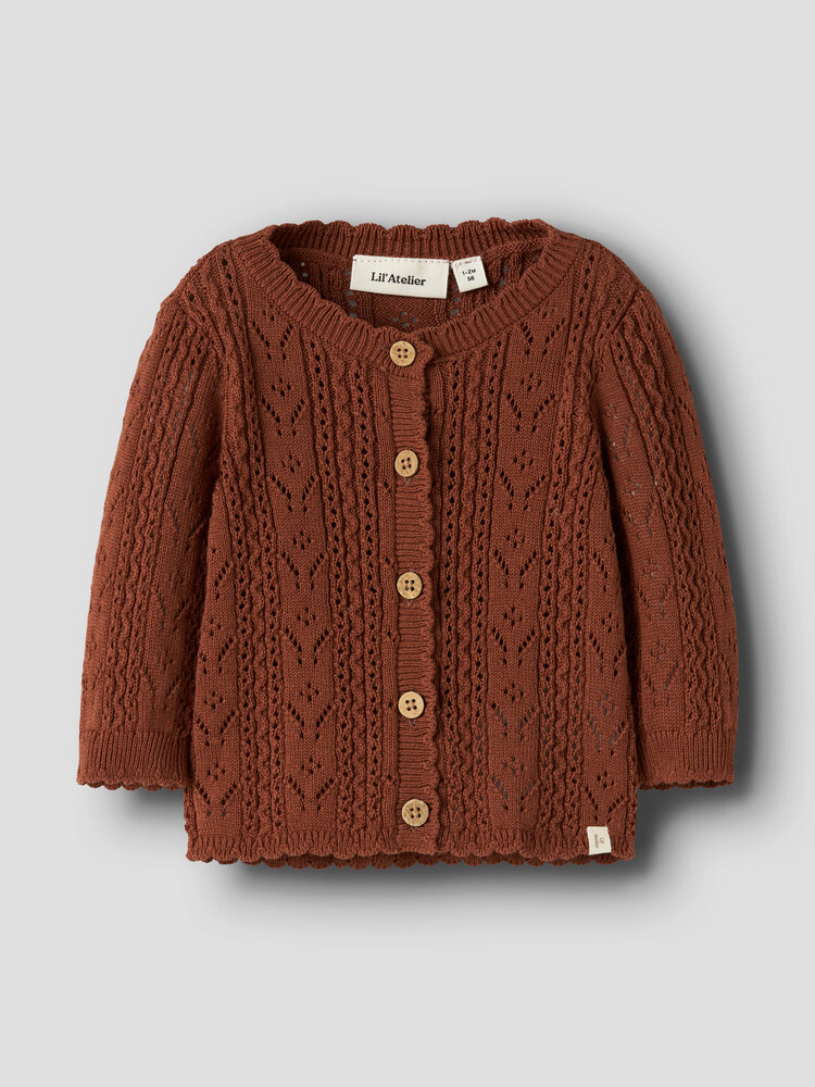 Lil ' Atelier Lil ' Atelier | NBFKAJSA KAS LS KNIT CARD LIL | Maple Syrup