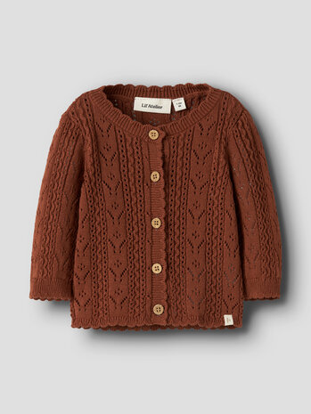 Lil ' Atelier Lil ' Atelier | NBFKAJSA KAS LS KNIT CARD LIL | Maple Syrup