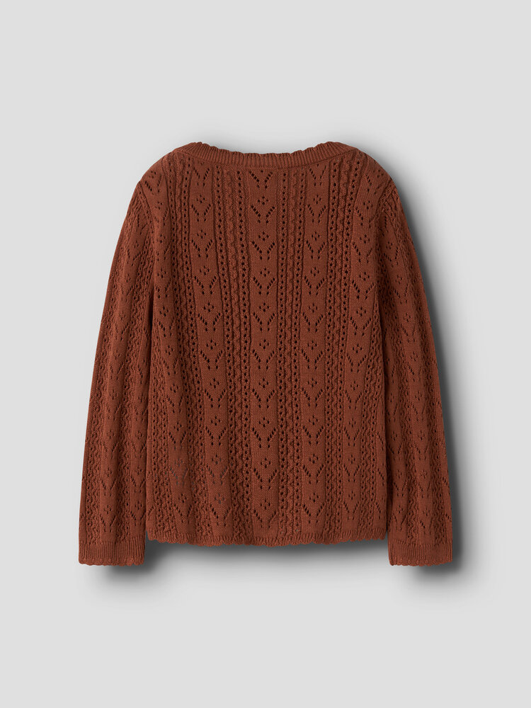 Lil ' Atelier Lil ' Atelier | NMFKAJSA KAS LS KNIT CARD LIL | Maple Syrup