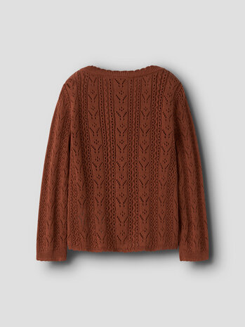 Lil ' Atelier Lil ' Atelier | NMFKAJSA KAS LS KNIT CARD LIL | Maple Syrup