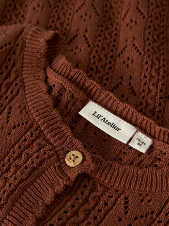 Lil ' Atelier Lil ' Atelier | NMFKAJSA KAS LS KNIT CARD LIL | Maple Syrup