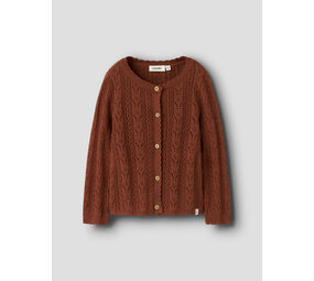 Lil ' Atelier Lil ' Atelier | NMFKAJSA KAS LS KNIT CARD LIL | Maple Syrup