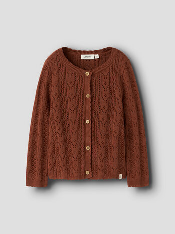 Lil ' Atelier Lil ' Atelier | NMFKAJSA KAS LS KNIT CARD LIL | Maple Syrup