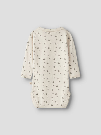 Lil ' Atelier Lil ' Atelier | NBFLAGO MAU LS SLIM BODY LIL | Turtledove BLUE FLOWER