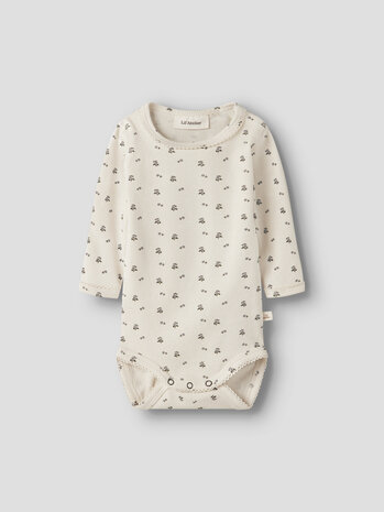 Lil ' Atelier Lil ' Atelier | NBFLAGO MAU LS SLIM BODY LIL | Turtledove BLUE FLOWER