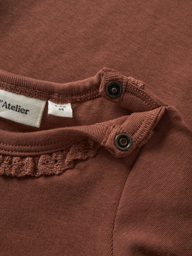 Lil ' Atelier Lil ' Atelier | NBFLAYO SUP LS SLIM BODY SOLID LIL | Maple Syrup