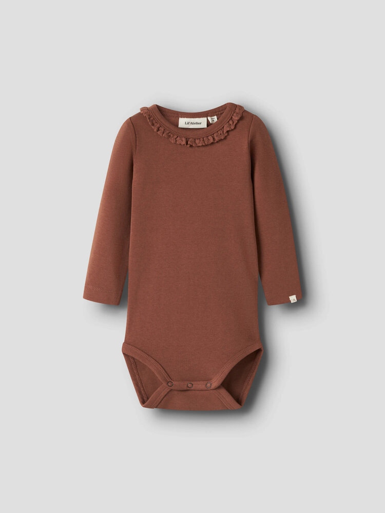 Lil ' Atelier Lil ' Atelier | NBFLAYO SUP LS SLIM BODY SOLID LIL | Maple Syrup
