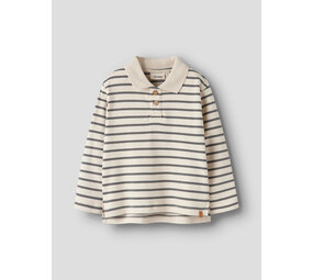 Lil ' Atelier Lil ' Atelier | NMMLIMIA LS LOOSE POLO TOP LIL | Turtledove POPPY SEED
