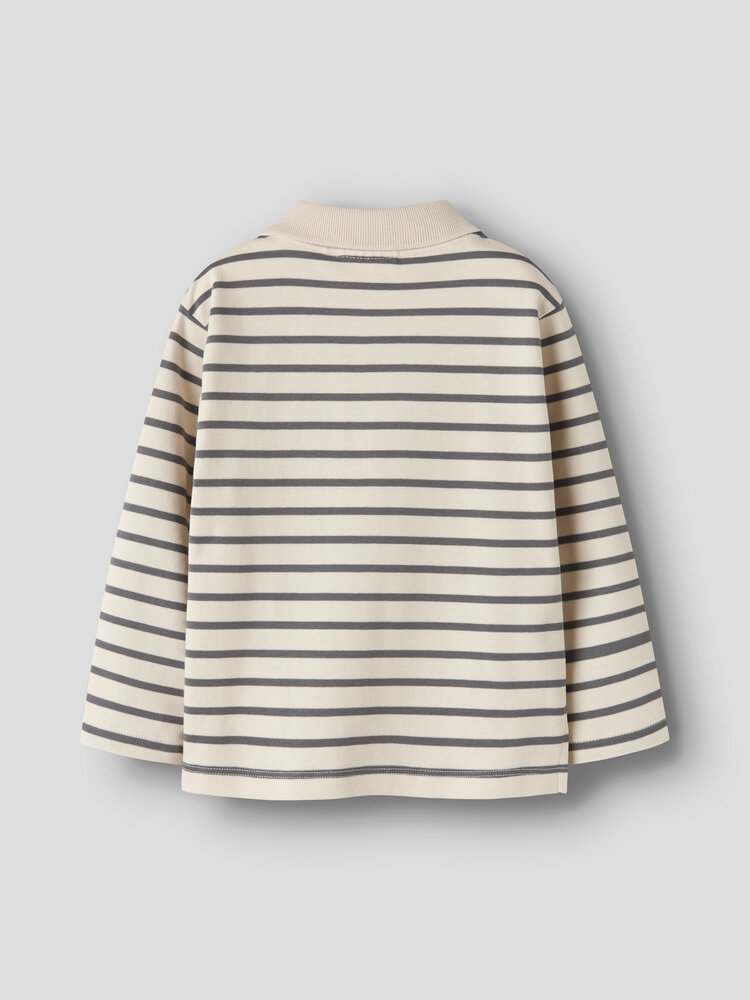 Lil ' Atelier Lil ' Atelier | NMMLIMIA LS LOOSE POLO TOP LIL | Turtledove POPPY SEED