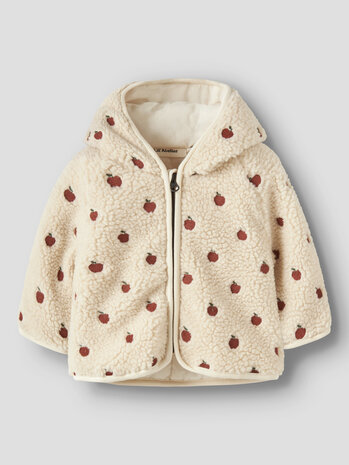 Lil ' Atelier Lil ' Atelier | NBFNALO SIA LOOSE SHERPA JACKET LIL | Turtledove APPLES